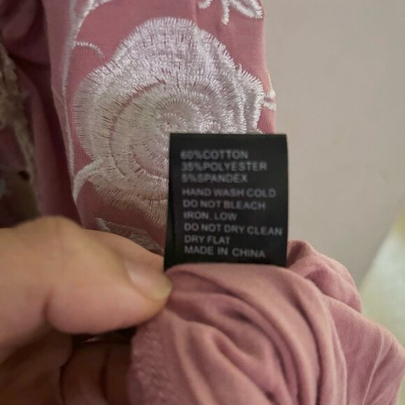 NWT POL Embroidered Lace-Back Women's Top - Pink - Picture 6 of 6